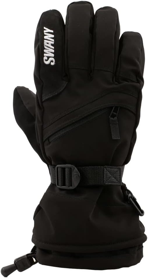 Swany Men's X-Over 2.2 Warm Durable Insulated Quick-Drying Adjustable Flexible Winter Sports Gloves with Utility Heat Pocket