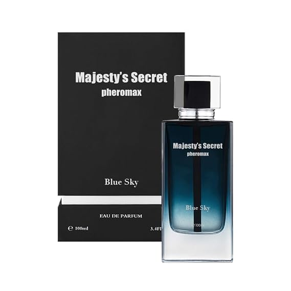 MAJESTY'S SECRET PHEROMAX Perfume for Men, Eau de Parfum, 3.4 Fl Oz Gift Set, EDP Cologne, TAN Blue Sky