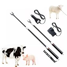 Retractable Electric Cattle Prod Tool Rechargeable Pig Driving for Pig, Cow, Sheep, Dog Livestock Tools Products (43.31''/110CM)