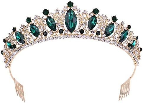 Vintage Crystal Tiaras and Crowns Queen King Pageant Baroque Diadem Women Headpiece Wedding Bride Hair Jewelry Accessories