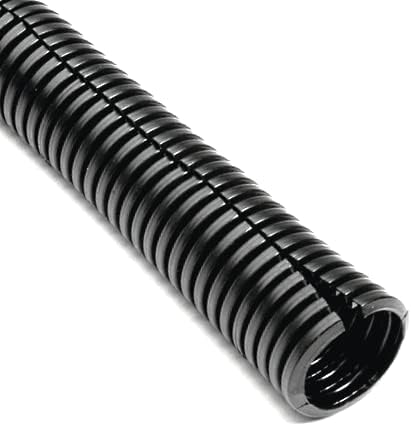 1/2" Wire Loom, Black 85C Polyethylene Split Sleeving, 1000 ft Length
