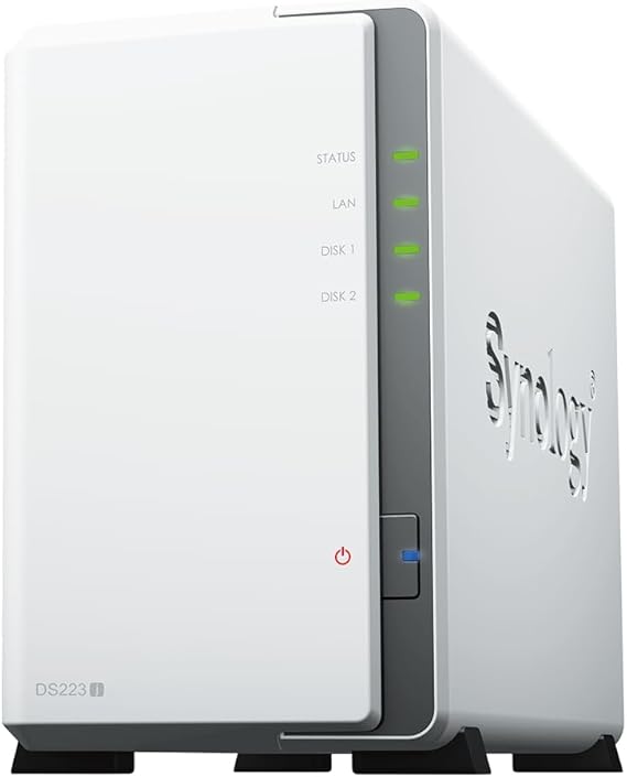 Synology DS223J 2 Bay Masaüstü NAS, Beyaz