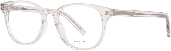 Saint Laurent SL523 006 Eyeglasses Beige Transparent Full Rim Square Shape 52mm