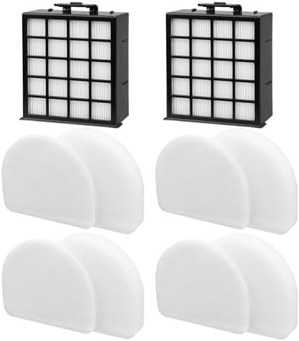 AZ4002 Replacement Filters Compatible with Shark POWERDETECT Upright Vacuum Cleaner AZ4002 AZ4000 AZ4000C AZ4002W, 2 HEPA Filters and 4 Foam & Felt Filters
