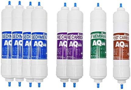 8EA Economy Replacement Water Filter 1 Year Set for Kolon Hifill : HF-802N/ HF-808/ HF-502N/ T1-OS2/ U5-HS1-10 microns