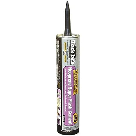 Black Jack Gloss Black Neoprene Elastomeric Flashing Cement 10 oz.