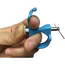Needle Puller, 3 in 1 Thread Cutter Sewing Thimble Shielded Protector Pin Needles Quilting Craft Accessories DIY Sewing Tools(Blue) (blue)