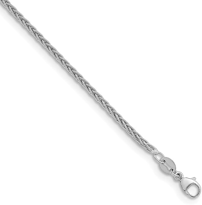 Platinum 2mm Wheat Chain Necklace