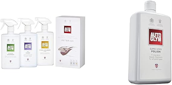 Autoglym The Collection - Perfect Interiors - The Ideal Car Cleaning Kit That Includes Interior & Super Resin Polish, 1L - High Performance Car Polish for Detailing and Maximum Gloss Finish