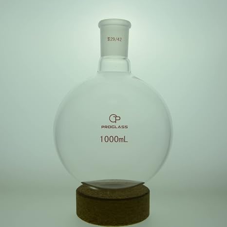 Glass Single Neck Round Bottom Boiling Flask 1000mL with 29/42 Joint