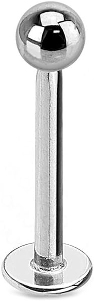 Urban Body Jewelry Internally Threaded Titanium Labret Stud (16G) Length 7/16"