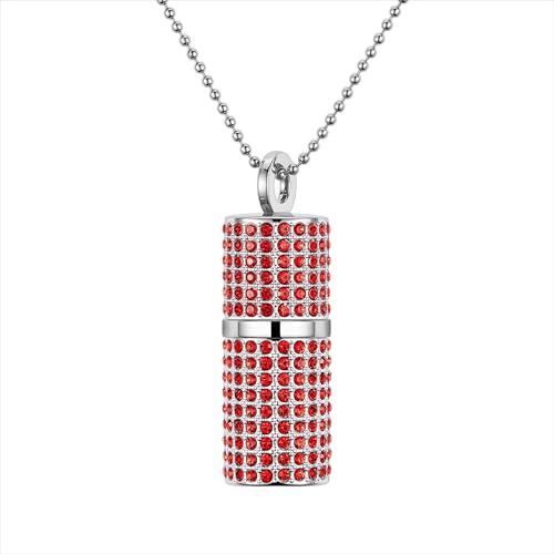 USB Flash Drive,16GB32GB64GB128GB Portable USB2.0 Memory Stick Secure Date Storage Pendrive Thumb Drives Rhinestone Pendant with Chain Red, 64GB
