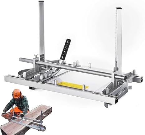 Portable Chainsaw Mill, Adjustable Thickness for Wood Planking and Log Cutting, Efficient Lumber Milling Tool