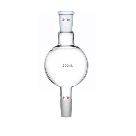 250ml 24/40 Chromatography Receive Glass Flask Laboratory Reservoir Biomass Bottle Lab Glassware
