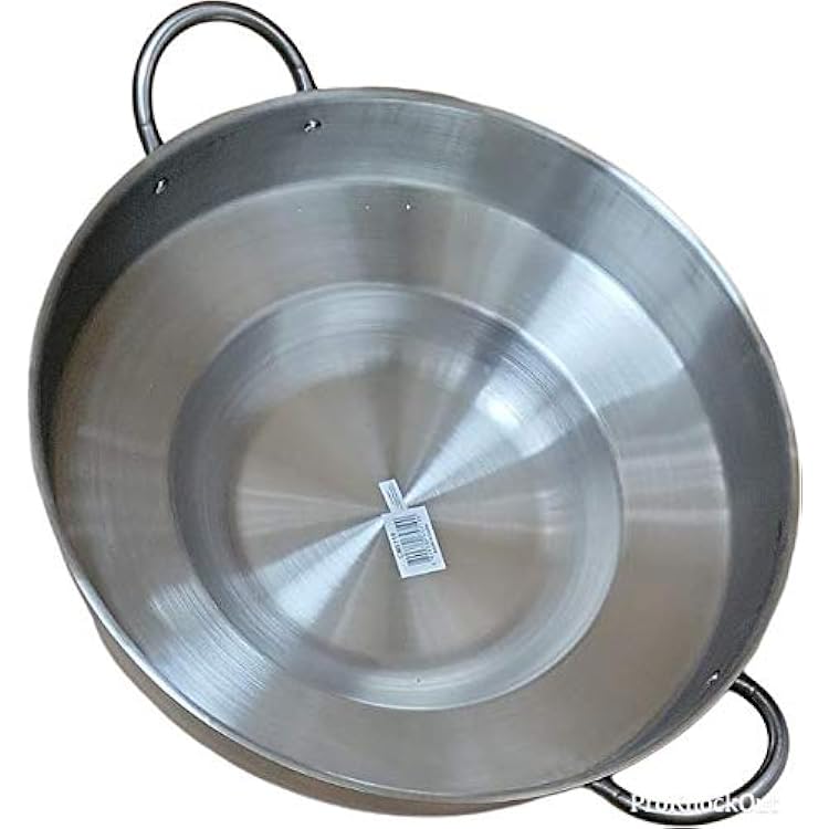 Roy Large Mexican Style Wok Comal Cazo Griddle Fryer Chicharron Deep Fry Pan Stainless Steel For Carnitas Panza Abajo 23 Paella