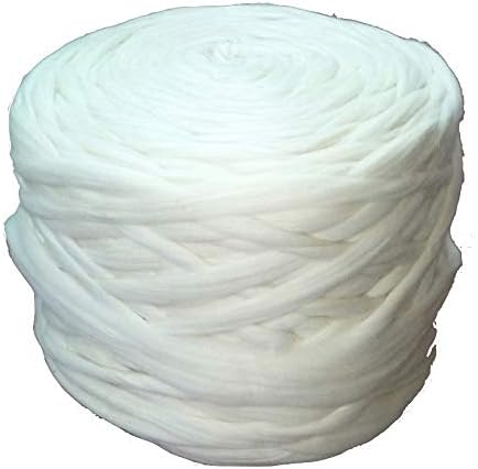 White Wool Roving 30 lb Merino Fiber for Spinning & Felting Crafts | Perfect for Chunky Yarn Knit Blankets | Dread Making, and Various Creative Projects | Premium 23 Micron Wool Top