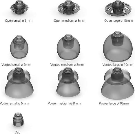 Phonak, Unitron & Hansaton 4.0 Dome Open - İşitme Cihazı Şemsiyesi (10 Adet) (M - Ø 8 mm)