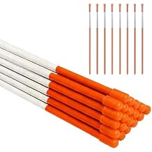 Driveway Markers with Reflective Tape 20 Pcs 48 Inch Solid Fiberglass Pole Snow Stakes for Parking Lots, Walkways, Ski Slopes Road (5/16 Inch Diameter)