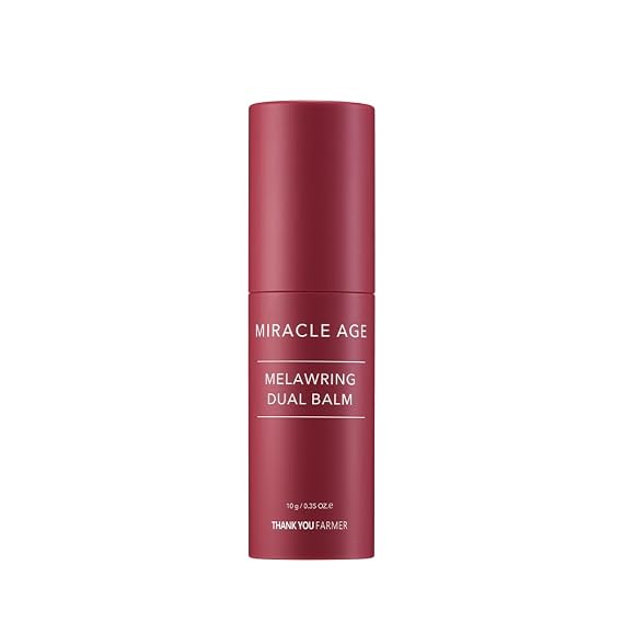 THANKYOU FARMER Miracle Age Melawring Dual Balm, Korean Eye Cream for Face, Fast-absorbing Anti Wrinkle Balm Stick, Crows Feet Eye treatment Product, Fine Lines Lifting, 0.35oz