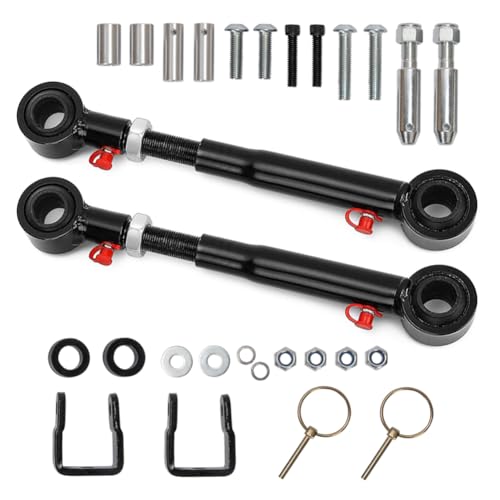 HY-SPEED Adjustable Front Sway bar Quicker Disconnect System Compatible with 1998-2006 Wrangler TJ 1984-2001 Cherokee XJ with 2.5 - 6 Lifts Replace Quicker Disconnect SwayBar links