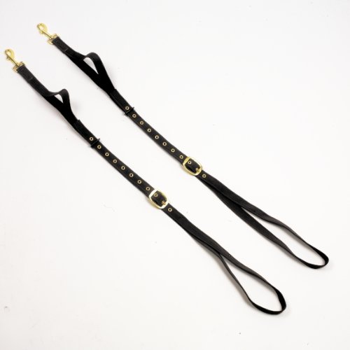 Eclipse Elasticated Lunge Side Reins, Adjustable, in Black or Brown, Available Sizes: Extra Small, Small, Standard