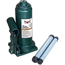 SAFEGUARD Bottle Jack, Steel, 4 Ton Capacity