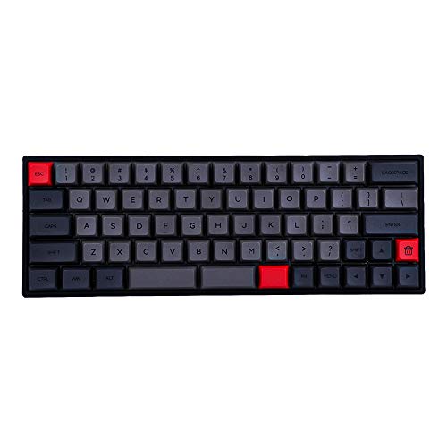 EPOMAKER SK66 60% Keys Wired Gateron Optical Mechanical Gaming Keyboard with RGB Backlight and PBT Heat Sublimation Keycaps Gateron Optical Black, Grey Black