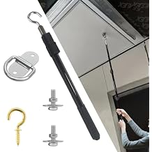 Attic Ladder Door Pull Down Hook Cord Stair System Parts, 43.3 inch/1.1 Meter Rope with Handle for Attic Extension Ladder Pull Down System Hook Cord Kit Rope Replacement