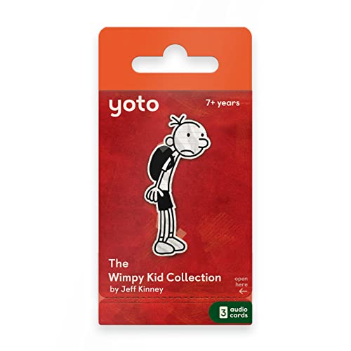 Yoto Diary of a Wimpy Kid Collection by Jeff Kinney 3 Kids Audiobook Cards for Use Player Mini Bluetooth Speaker, Fun Educational Daytime & Bedtime Stories for Children Ages 7
