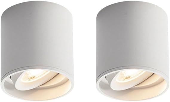 Surface Mount Cylinder Downlights Aluminum Creative Spot Light Adjustable Angle Ceiling Down Lighting Minimalist Ceiling Down Lighting Round Indoor Ceiling Spot Lamps For Museums Theater Showroo