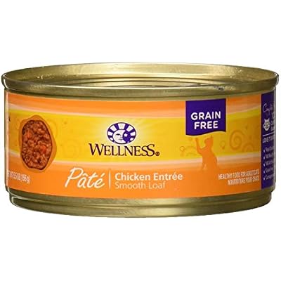 Wellness, Complete Health Pate Chicken Entree Grain-Free Wet Cat Food Cans, 5.5 Ounce