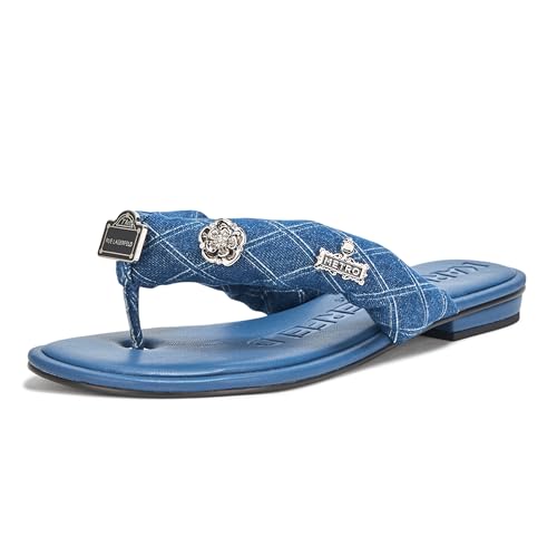 KARL LAGERFELD Womens Ceejay Thong Flip Flop With Pins