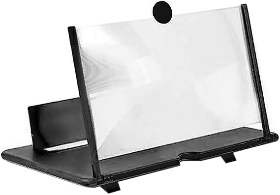 10 Inch 3D Screen Amplifier,Portable Eye Protection HD Video Stand Bracket for Travel Black