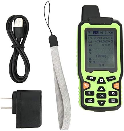 Handheld GPS Land Area Meter Surveying Equipment with Navigation Track for Forest Farmland Fish Pond Lake and Parking Distance Measurement US Plug 100-240V