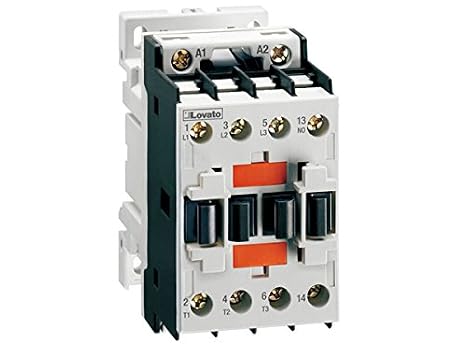 Lovato Electric BF0910A23060 Three-Pole Contactor, Iec Operating Current Ie (Ac3) = 9A, Ac Coil 60Hz, 230Vac, 1No Auxiliary Contact