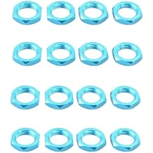 16pcs Aluminum Wheel Nuts 17mm Thread for 1/7 1/8 RC Model Car Trucks Off Road ARRMA 6s Karton Typhon Mojave HSP Redcat Himoto Upgrade Part Blue