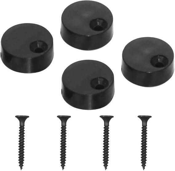 Anti-Jump Disk Block for Sliding Barn Wood Door Hardware Black (2 Sets, Double Door Use)