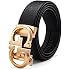 ARIMIA Fashion Diamond Mens Real Leather Ratchet Belt Black Adjustable Length Full Grain Soft Genuine Cowhide Strap Wide