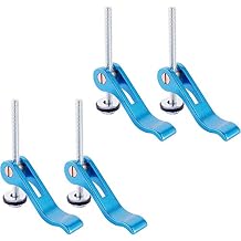 POWERTEC 4PK, 1/4-20 Cam Clamp, Lever Clamp w/ 3" T Track Bolts, T Track clamp for Drill Press, Router Table, Work Bench, CNC Machine, Miter Saw, T Track Accessories for woodworking (71501)