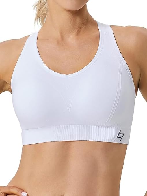 FITTIN Racerback Sports Bra for Women - High Impact Padded Activewear
