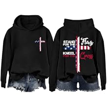 Stand For The Flag Kneel For The Cross Hoodie & Sweatshirt Vintage American Cross Christian Hoodies For Women Men