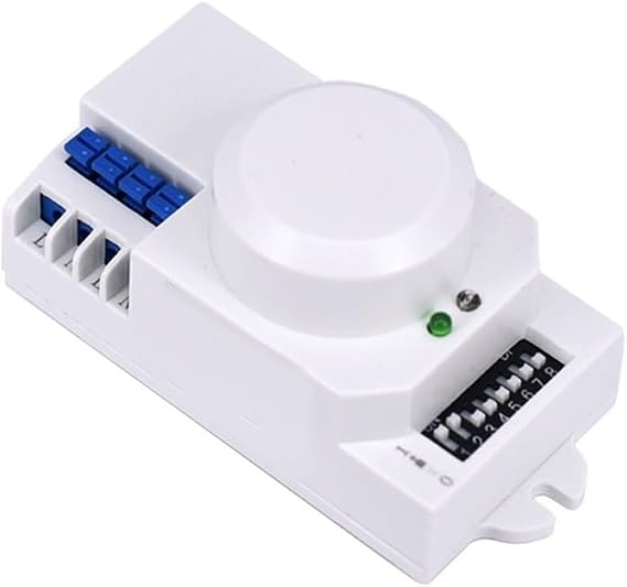 360 Degree Detection Microwave Motion Sensor Switch Operating at 5 8GHz with Adjustable Delay Time and Light Control for Smart Lighting Systems