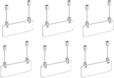 Ceiling Sign Hanger, Solid Aluminum Picture Hanging Hardware for Hanging Acrylic PictureSign BoardFrame