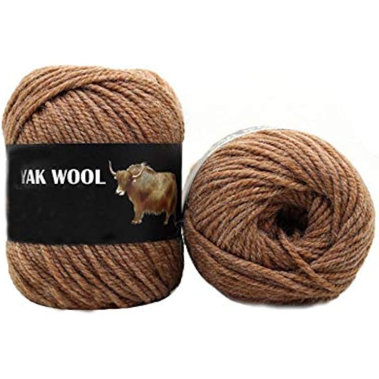 300g Brown Thick Yak Wool Yarn Warm Cashmere Thread Knitting Worsted Blended Crochet Yarn DIY Winter Sweater Scarf Gloves Yarn