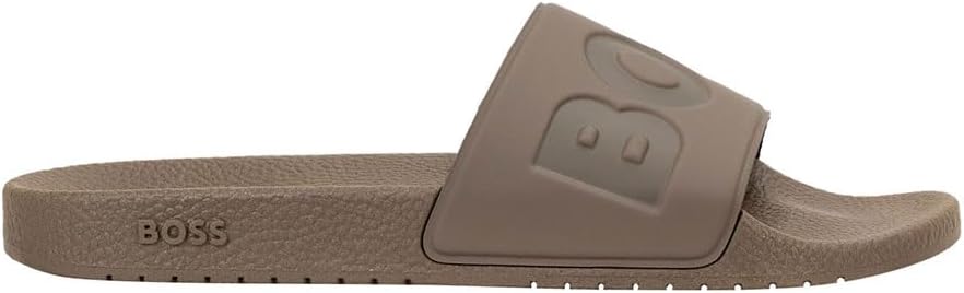 BOSS Men's Aryeh Slid Made in Italy Slides with Large Logo Detail Size