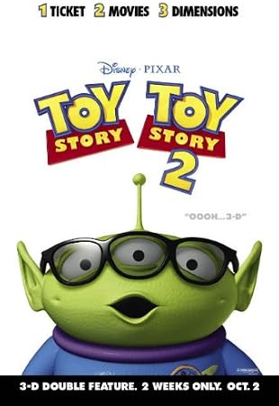 TOY STORY 1 AND 2 3D DOUBLE FEATURE MOVIE POSTER 2 Sided ORIGINAL 27x40