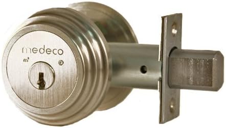 Medeco 11TR50319 Maxum Residential Single Cylinder Deadbolt, Satin Nickel, High Security Restricted M3 Keyway, Keyed Different