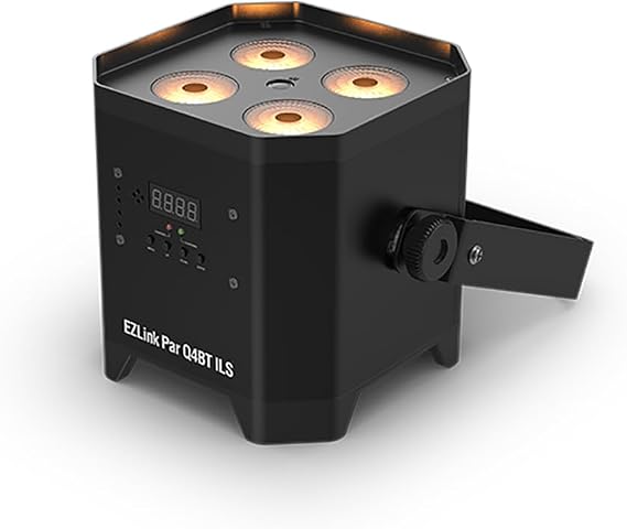 CHAUVET DJ EZLink Par Q4BT ILS Battery Powered LED Par Light | Quad Color RGBA Output, Bluetooth Control from Mobile Devices, ILS and D-Fi USB Wireless DMX Compatibility