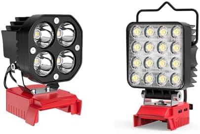 Azocek 2 Packs LED Work Light for 18V Battery