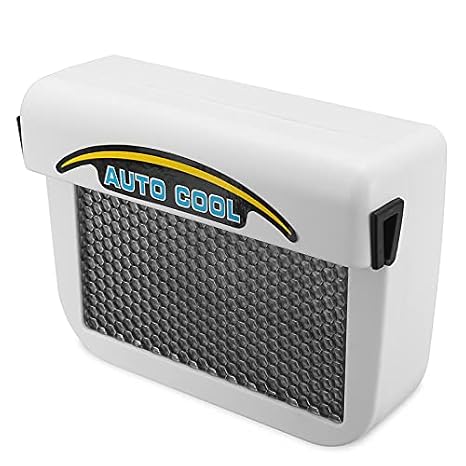 Car Fan Solar Power Mini Air Vent Purifier, Exhaust Fan, 10W Portable Car Solar Vent Fan for Automobiles, Air Refresher and Cooloer - White